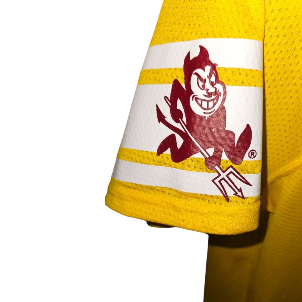 PINK VS SPORTS APPEARL Yellow White Sequin #01 Arizona State Dare Devils Jersey - Picture 4 of 16